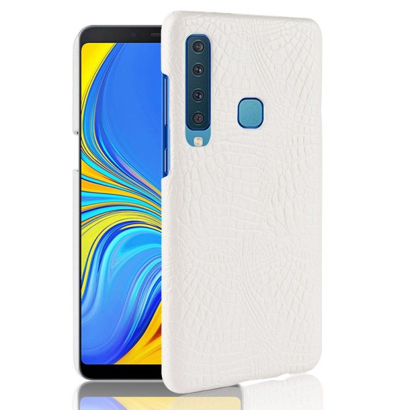 Hülle Samsung Galaxy A9 Weiß Krokodilhauteffekt