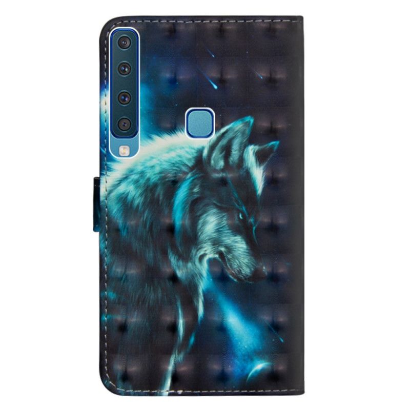Lederhüllen Samsung Galaxy A9 Handyhülle Majestätischer Wolf