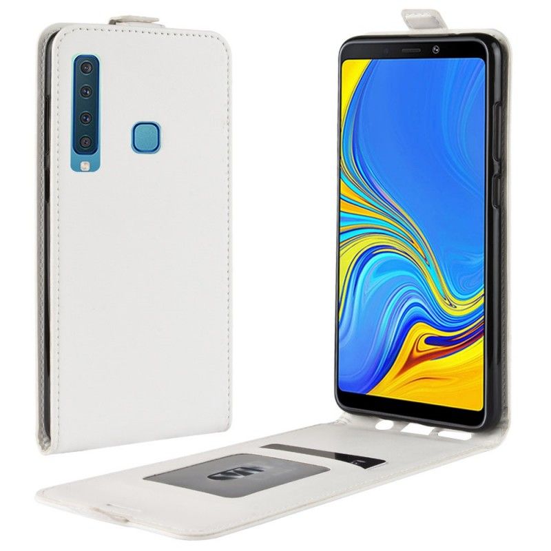 Lederhüllen Samsung Galaxy A9 Schwarz Handyhülle Faltbarer Ledereffekt