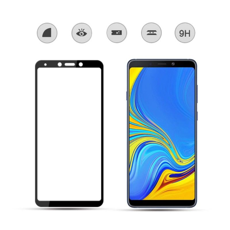 Schutz Aus Gehärtetem Glas Samsung Galaxy A9 Schwarz Mocolo