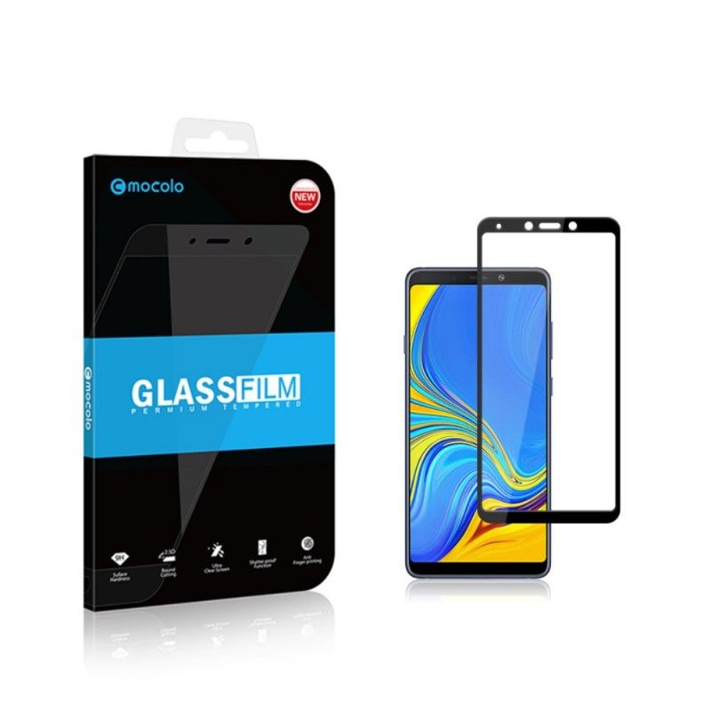 Schutz Aus Gehärtetem Glas Samsung Galaxy A9 Schwarz Mocolo