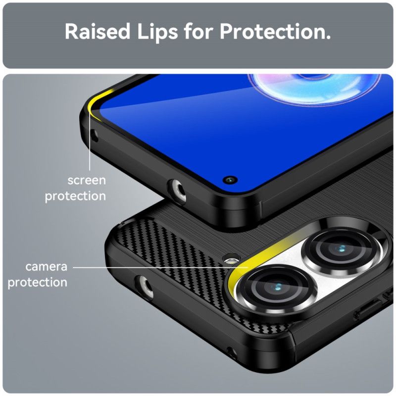 Hülle Asus Zenfone 10 Gebürstete Kohlefaser