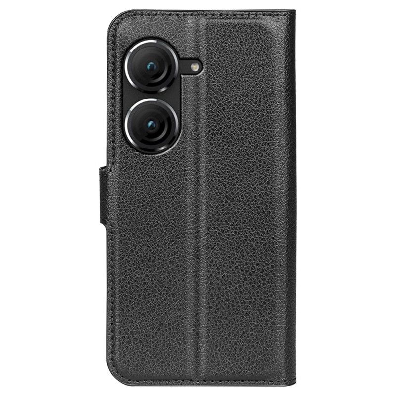Lederhüllen Für Asus Zenfone 10 Klassisches Litschi-kunstleder