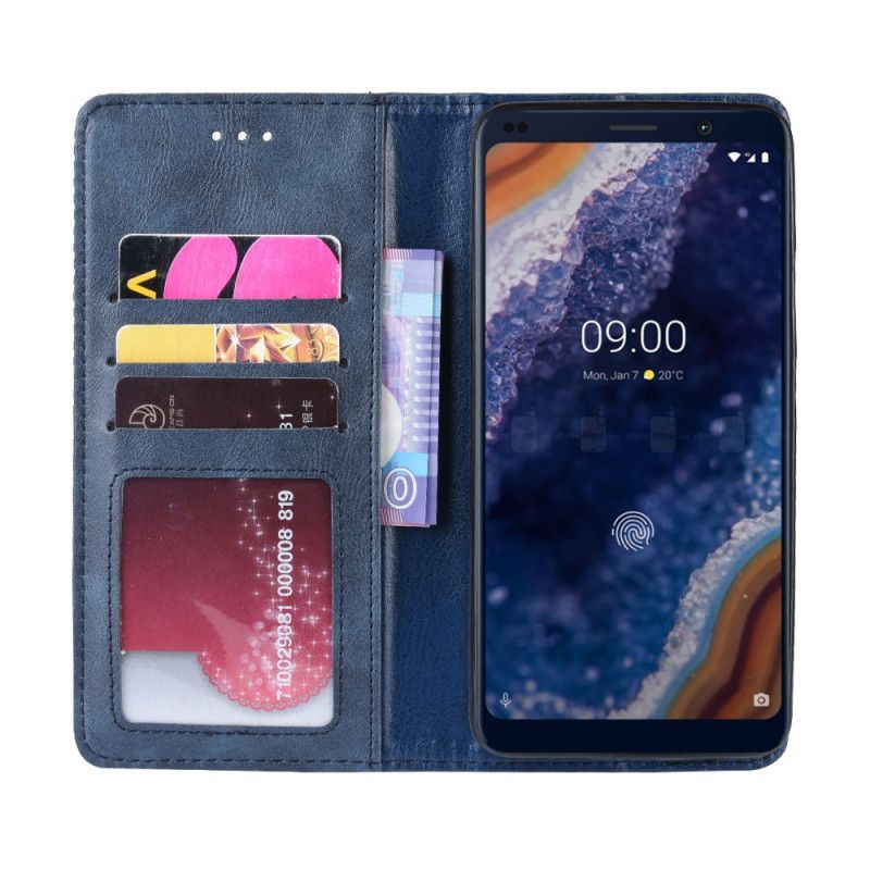 Flip Case Nokia 9 PureView Stilisierter Vintage-Ledereffekt