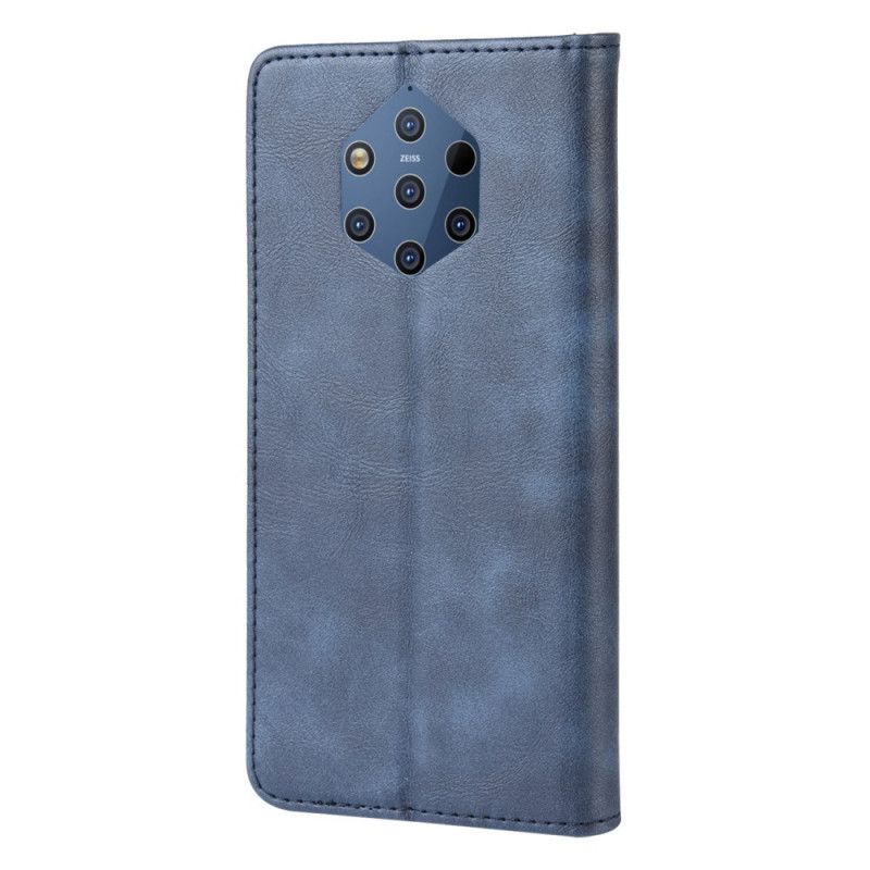 Flip Case Nokia 9 PureView Stilisierter Vintage-Ledereffekt