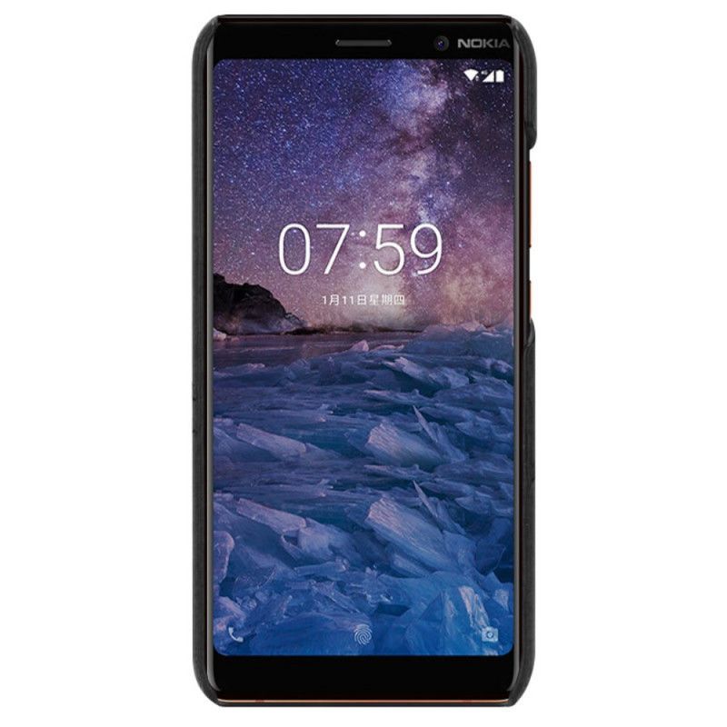 Hülle Für Nokia 9 PureView Schwarz Ledereffekt Der Imak-Serie