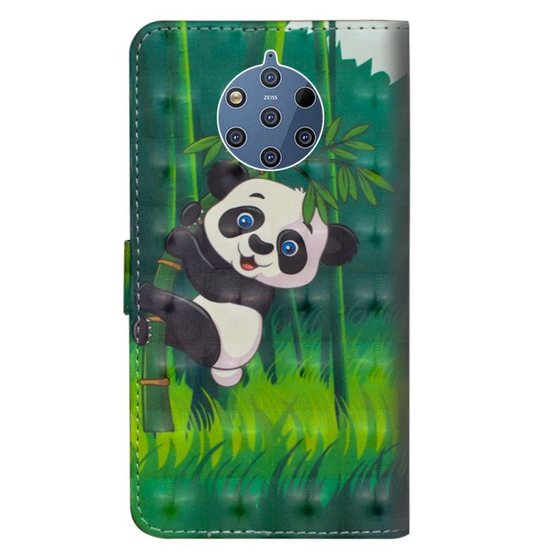 Lederhüllen Nokia 9 PureView Panda Und Bambus