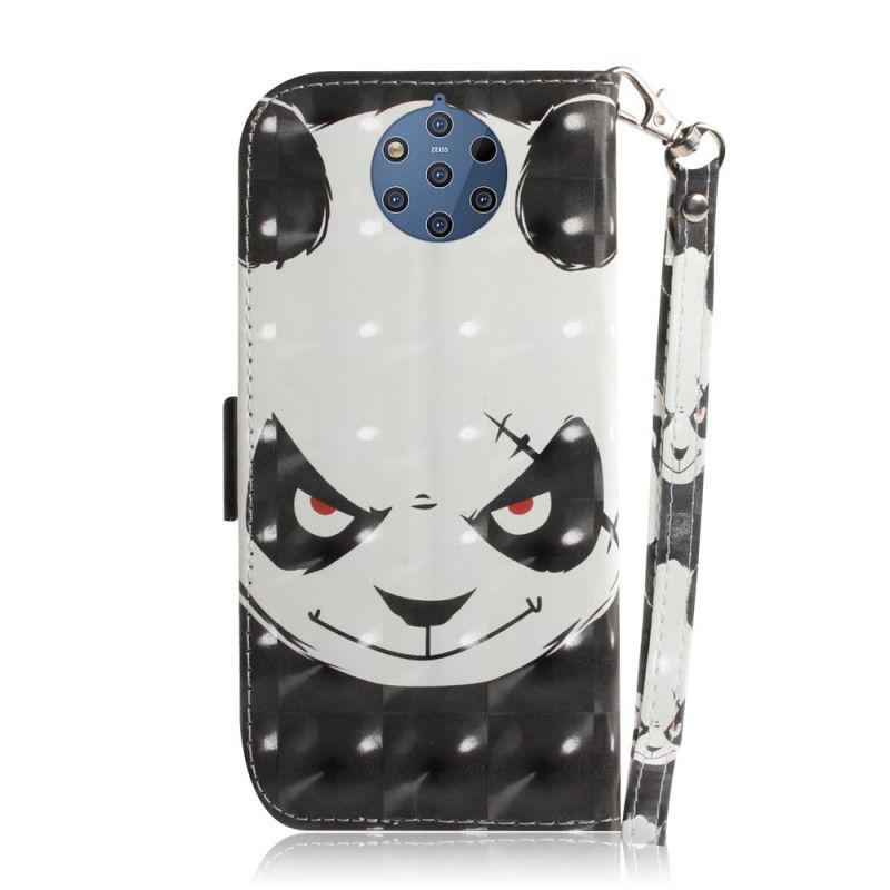 Lederhüllen Nokia 9 PureView Wütender Panda Mit Tanga