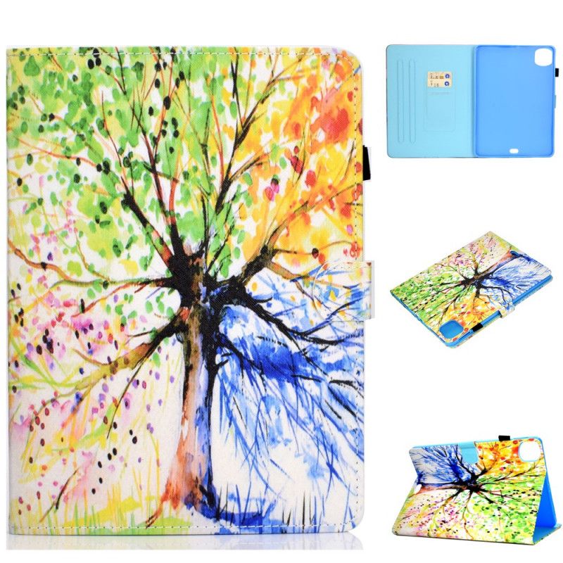 Lederhüllen iPad Air 10.9" (2020) Handyhülle Aquarellbaum