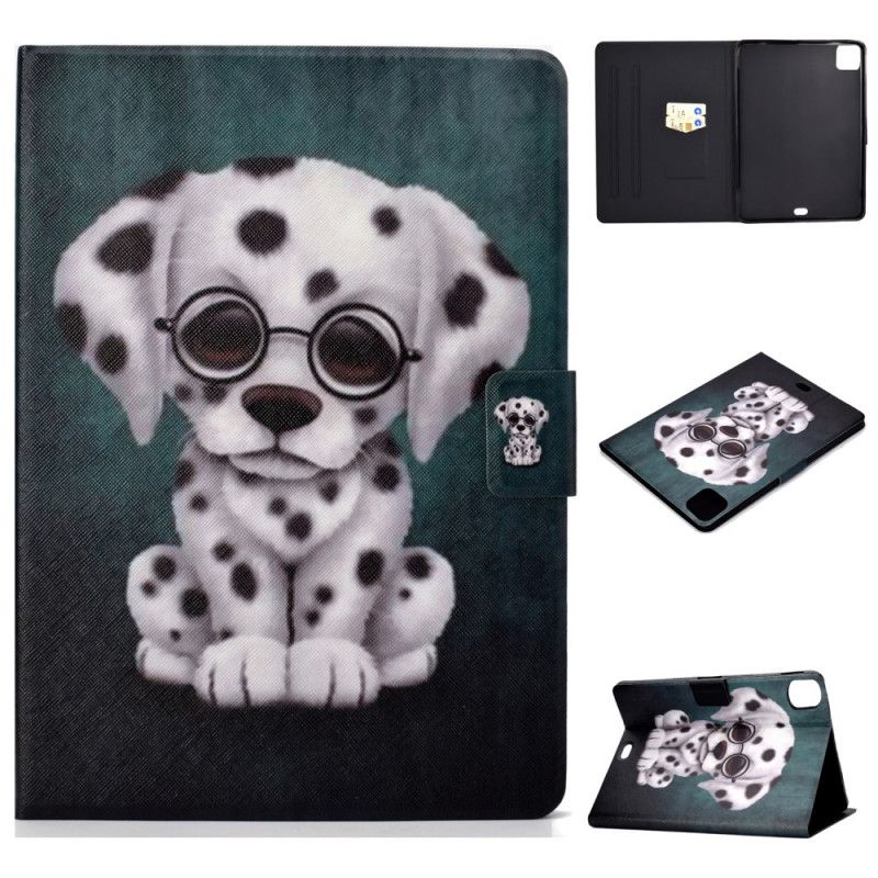 Lederhüllen iPad Air 10.9" (2020) Handyhülle Hund Mit Brille