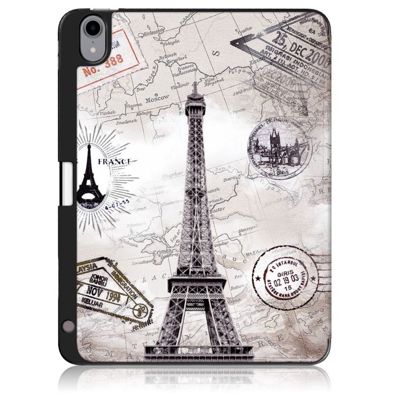 Smart Case iPad Air 10.9" (2020) Retro Eiffelturm Mit Stifthalter