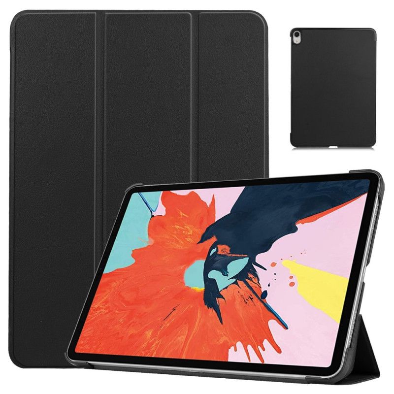 Smart Case iPad Air 10.9" (2020) Schwarz Litschi Leder Stil