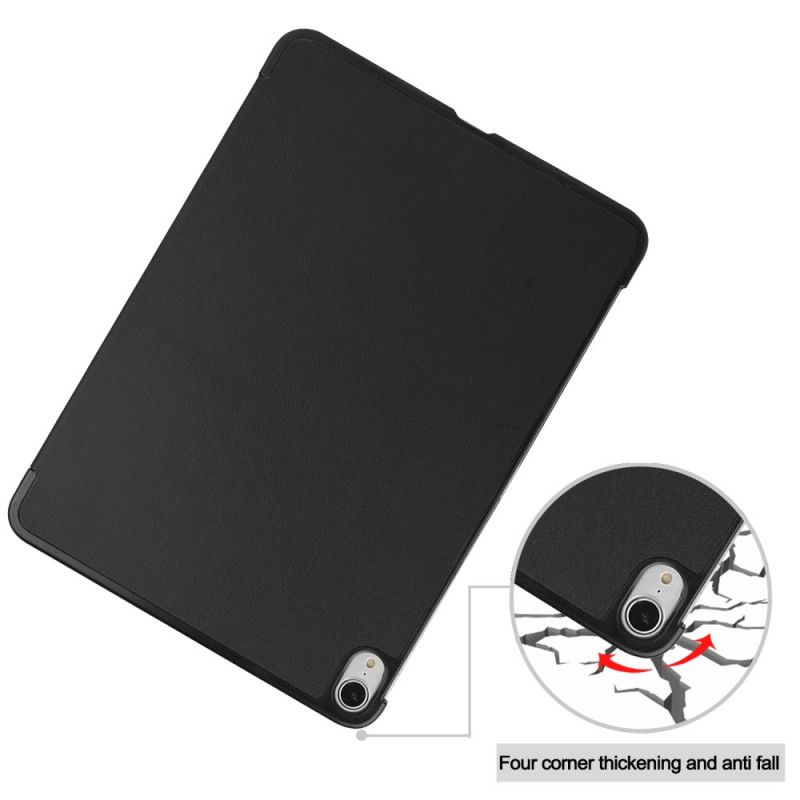 Smart Case iPad Air 10.9" (2020) Schwarz Litschi Leder Stil