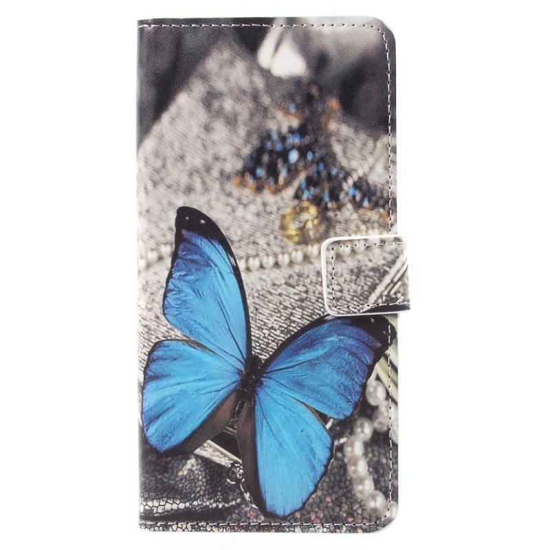 Lederhüllen Huawei Mate 10 Pro Blauer Schmetterling