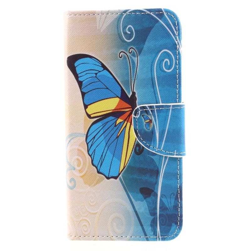 Lederhüllen Huawei Mate 10 Pro Bunter Schmetterling