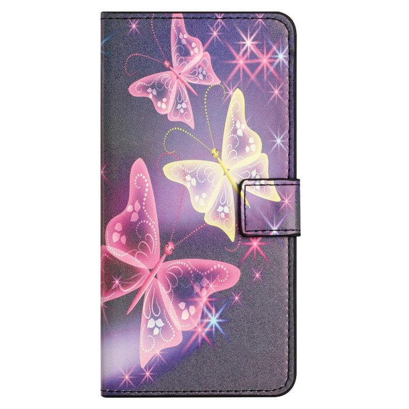 Flip Case Für Xiaomi Redmi Note 12 4G Hübsche Schmetterlinge