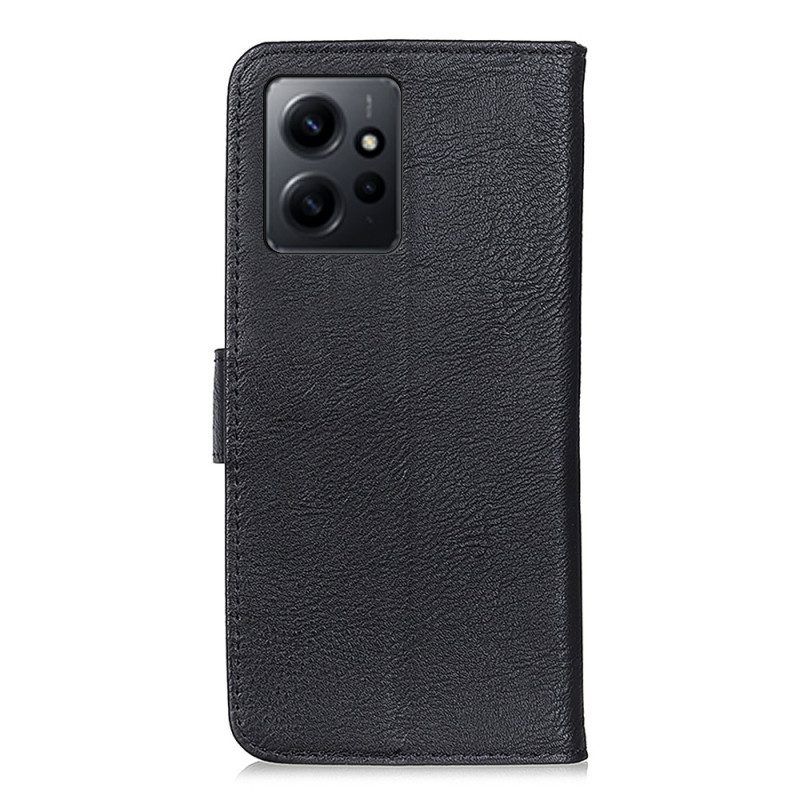 Flip Case Für Xiaomi Redmi Note 12 4G Kunstleder Retro Khazneh