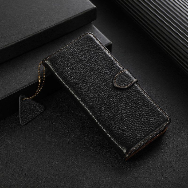 Flip Case Für Xiaomi Redmi Note 12 4G Rfid Aus Echtem Leder