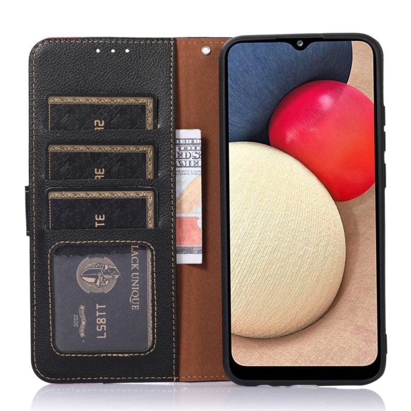 Flip Case Für Xiaomi Redmi Note 12 4G Rfid-khazneh Im Litschi-stil