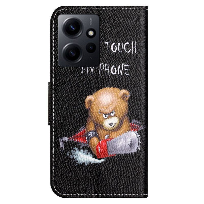 Lederhüllen Für Xiaomi Redmi Note 12 4G Gefährlicher Bär