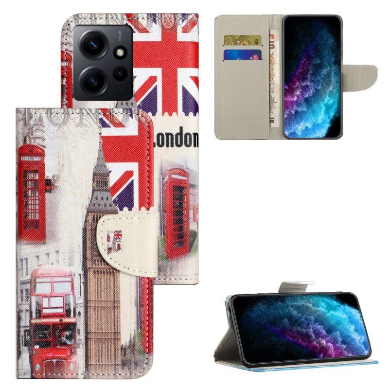 Lederhüllen Für Xiaomi Redmi Note 12 4G Londoner Leben