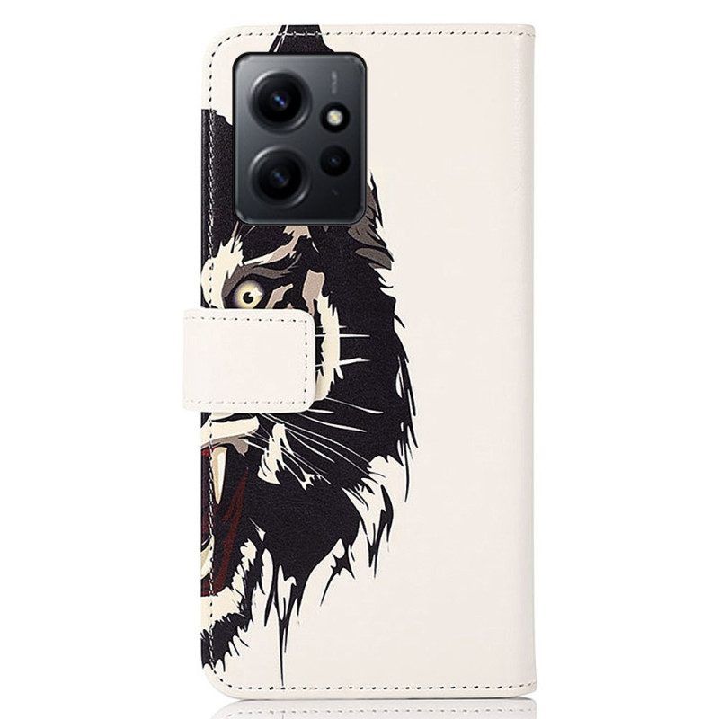 Lederhüllen Für Xiaomi Redmi Note 12 4G Wilder Tiger