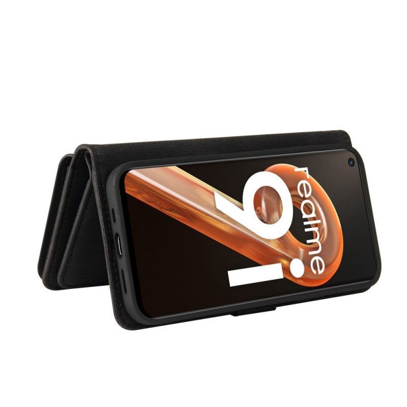 Flip Case Für Realme 9i Multifunktionaler Kartenhalter Für 10 Karten