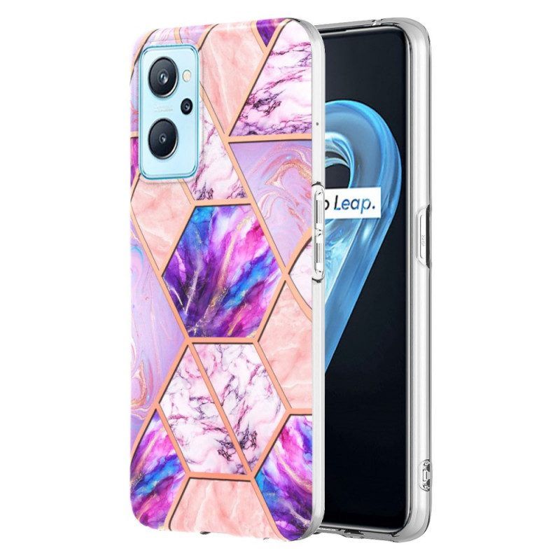 Hülle Für Realme 9i Auffälliger Geometrischer Marmor