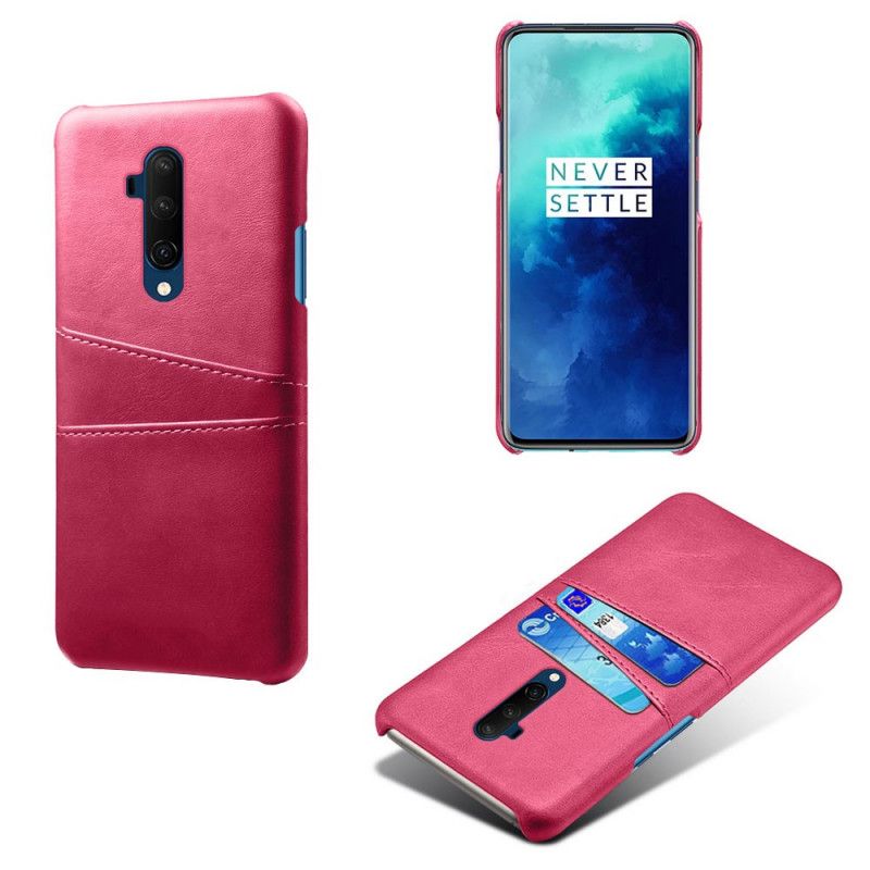 Hülle OnePlus 7T Pro Rot Karteninhaber