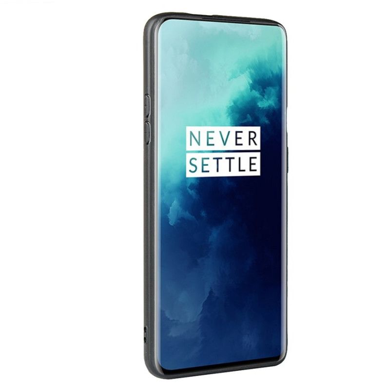 Hülle OnePlus 7T Pro Schwarz Doppelter Kartenhalter