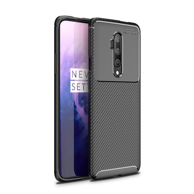 Hülle OnePlus 7T Pro Schwarz Flexible Kohlefasertextur