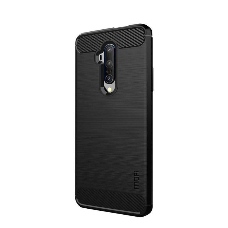 Hülle OnePlus 7T Pro Schwarz Gebürstete Mofi-Kohlefaser