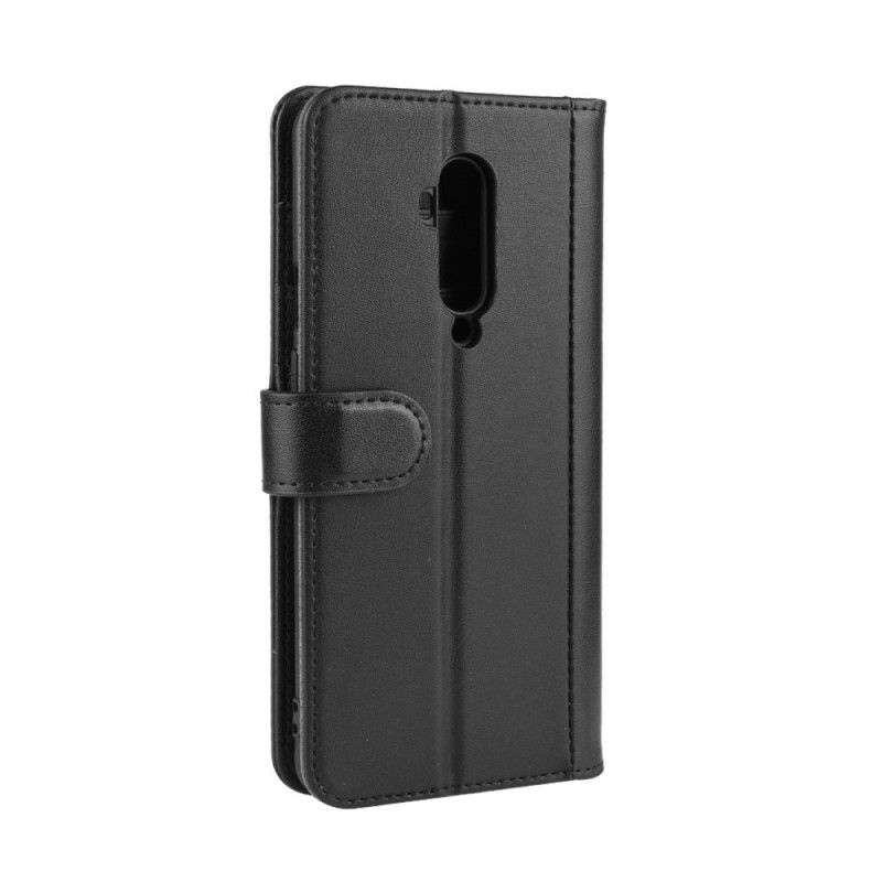 Lederhüllen OnePlus 7T Pro Schwarz Echtes Leder