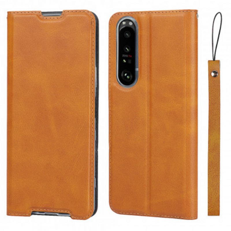 Flip Case Sony Xperia 1 Iii Handyhülle Strappy Aus Kunstleder