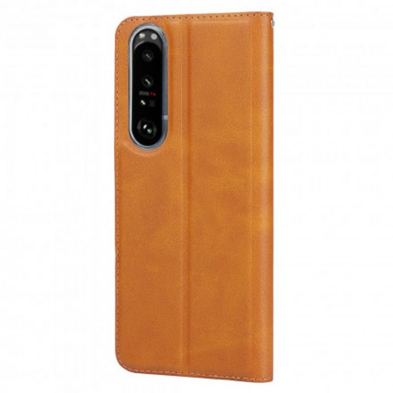 Flip Case Sony Xperia 1 Iii Handyhülle Strappy Aus Kunstleder