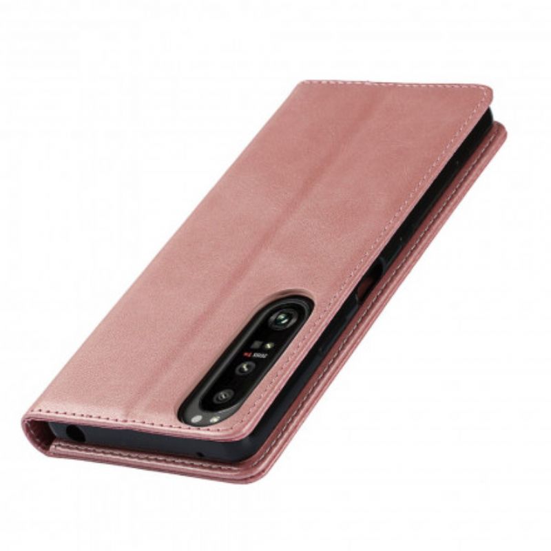 Flip Case Sony Xperia 1 Iii Klassisches Echtleder