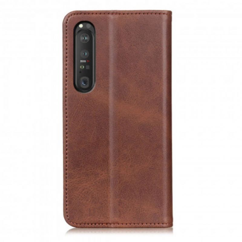 Flip Case Sony Xperia 1 Iii Spaltleder Eleganz