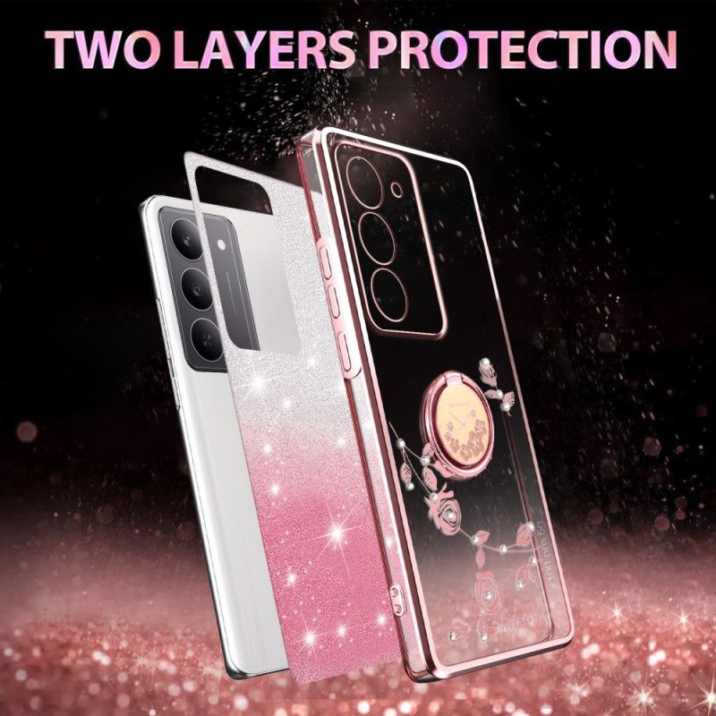 Hülle Realme 14x 5g Kadem Blumen- Und Strass-ringhalter