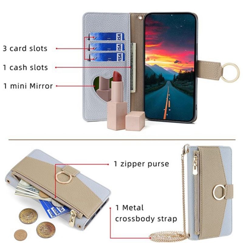 Lederhüllen Realme 14x 5g Geldbörse Mit Kette