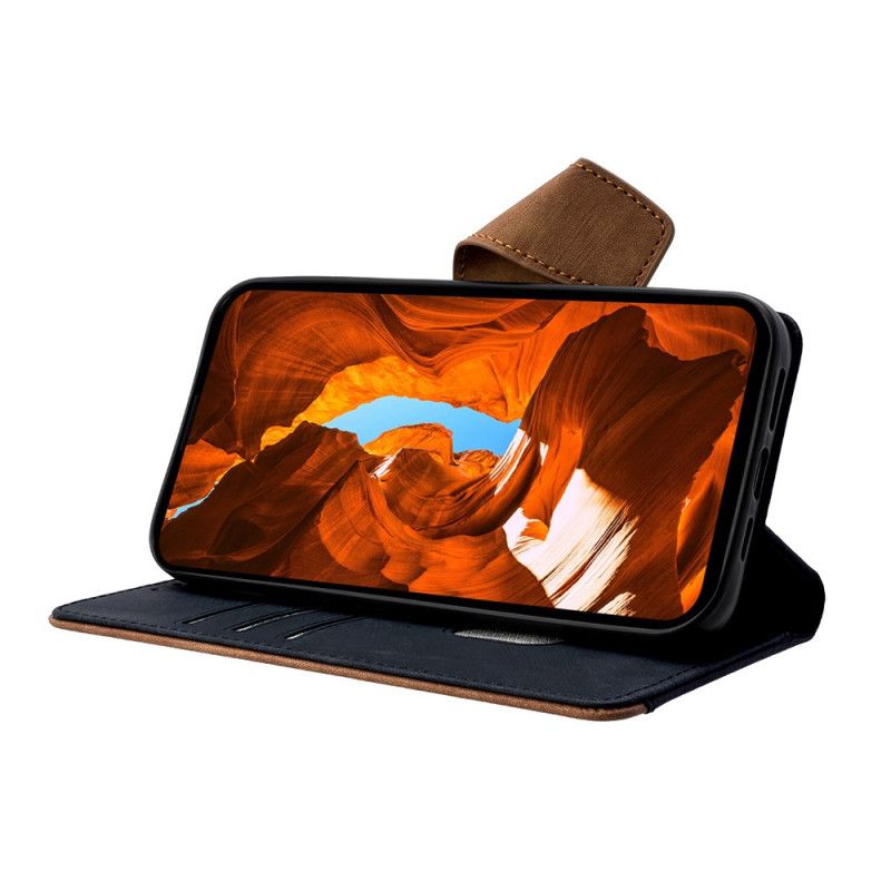Lederhüllen Realme 14x 5g Vintage-zweifarbig