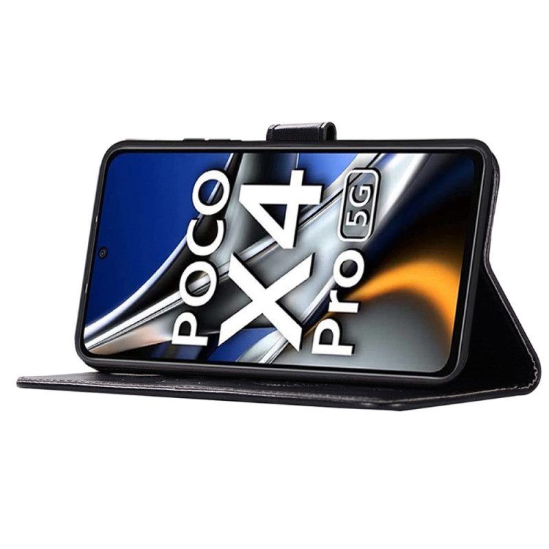 Flip Case Für Poco X4 Pro 5G Mit Kordel Eulen-traumfänger Mit Riemen