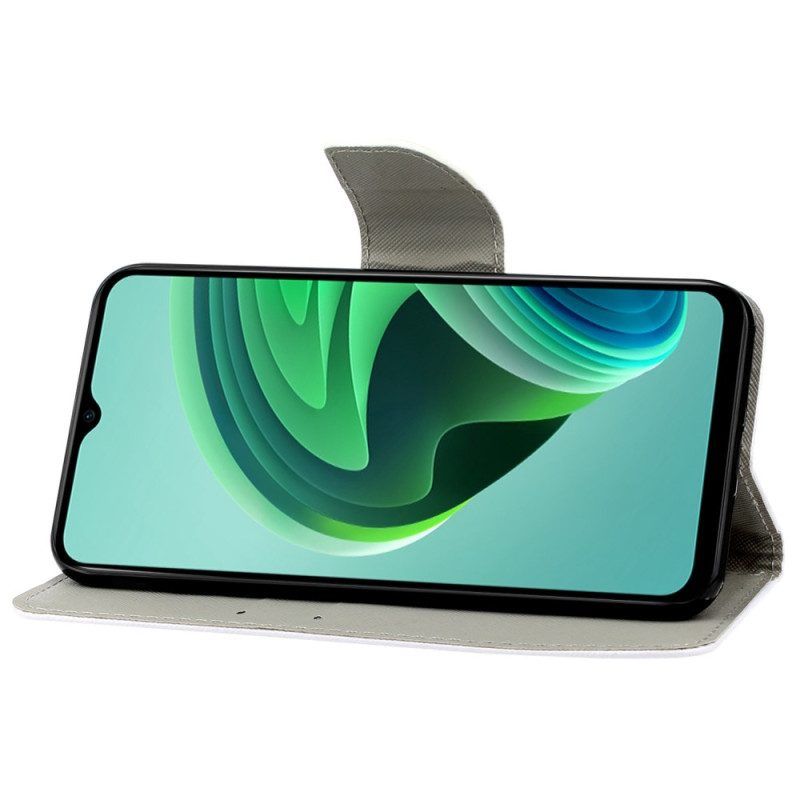 Flip Case Für Poco X4 Pro 5G Mit Kordel Riemchen-glitzer-marmor