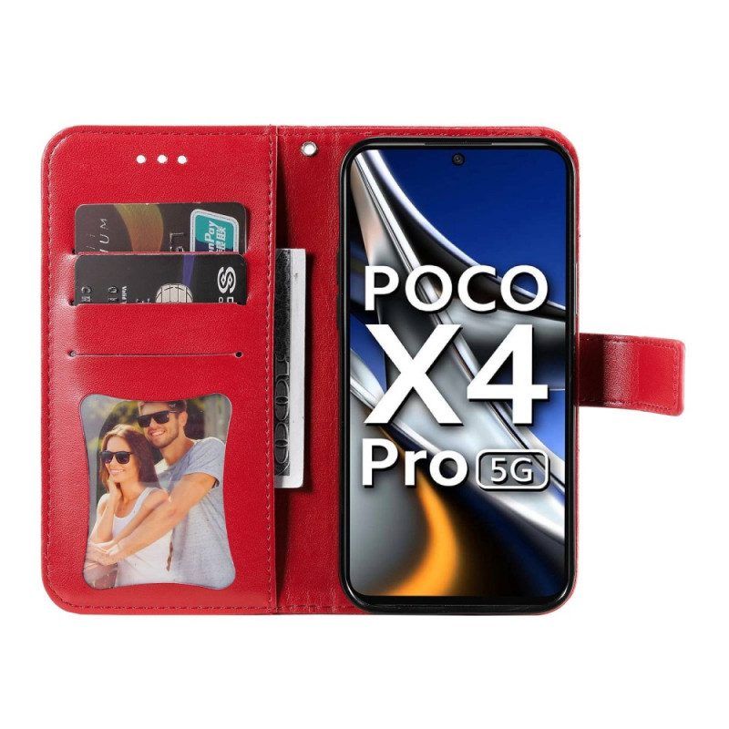 Flip Case Für Poco X4 Pro 5G Mit Kordel Riemchen-mandala