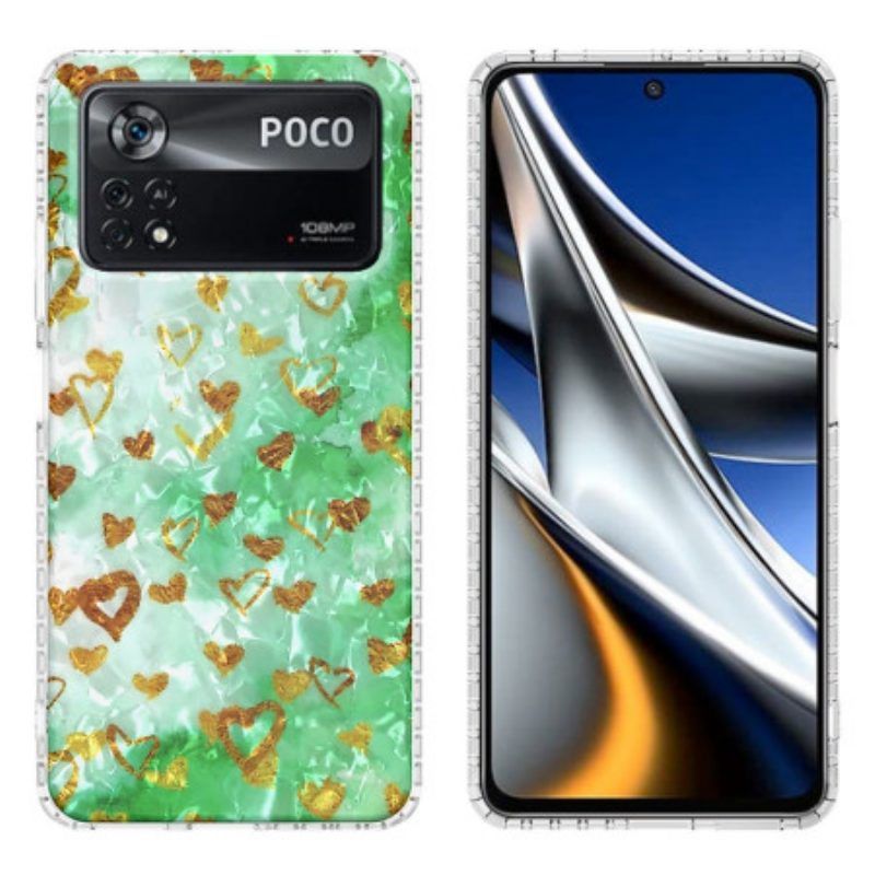 Handyhülle Für Poco X4 Pro 5G Stilvolle Herzen