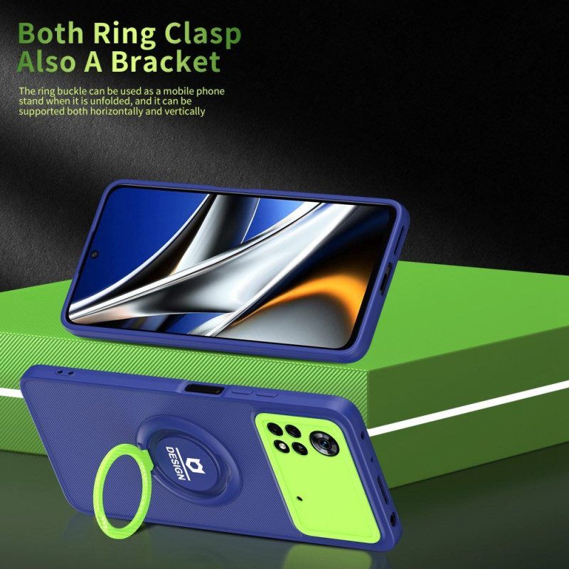 Handyhülle Für Poco X4 Pro 5G Zweifarbiger Ringträger