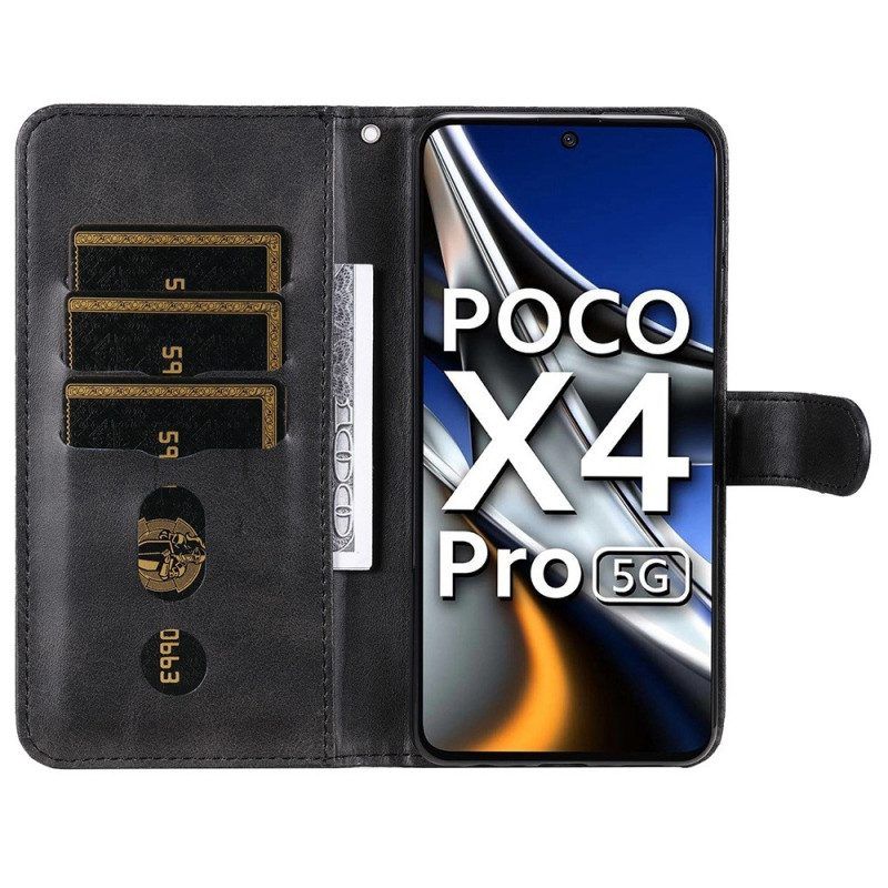 Lederhüllen Für Poco X4 Pro 5G Geldbörse