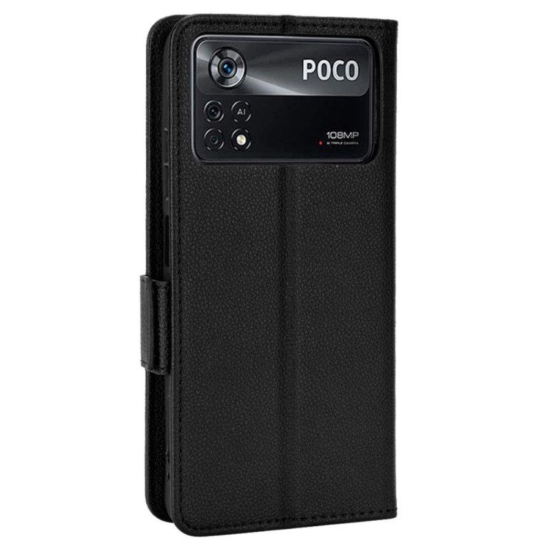 Lederhüllen Für Poco X4 Pro 5G Ultrafeines Lychee-kunstleder