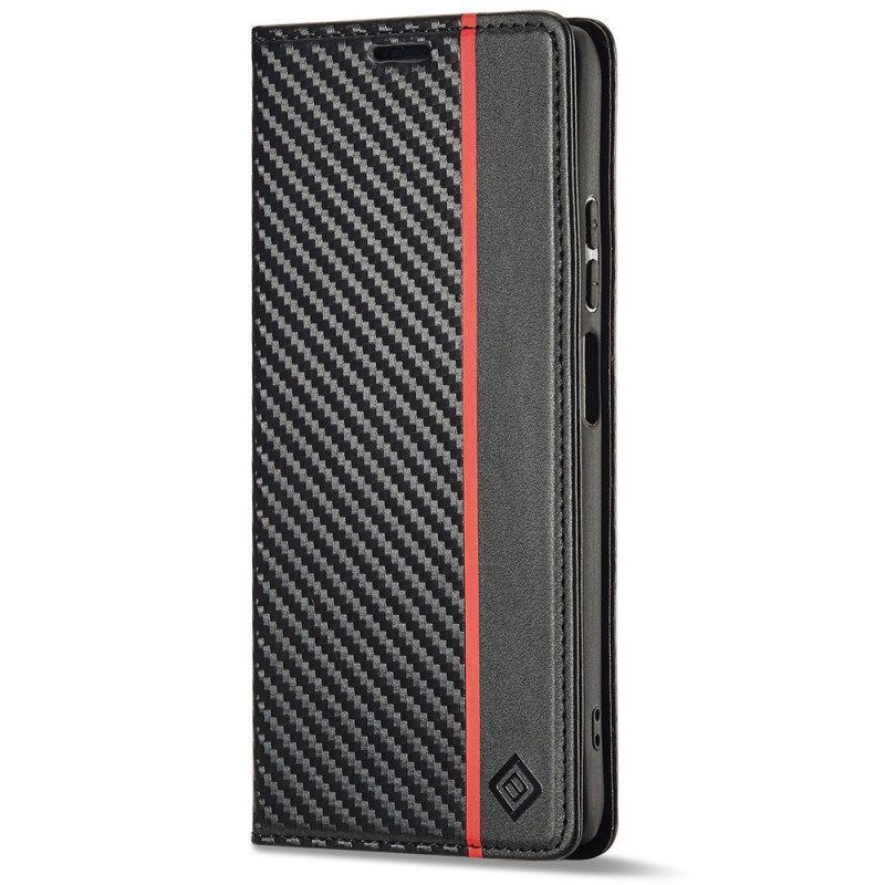 Schutzhülle Für Poco X4 Pro 5G Flip Case Kohlefaser Lc.imeeke