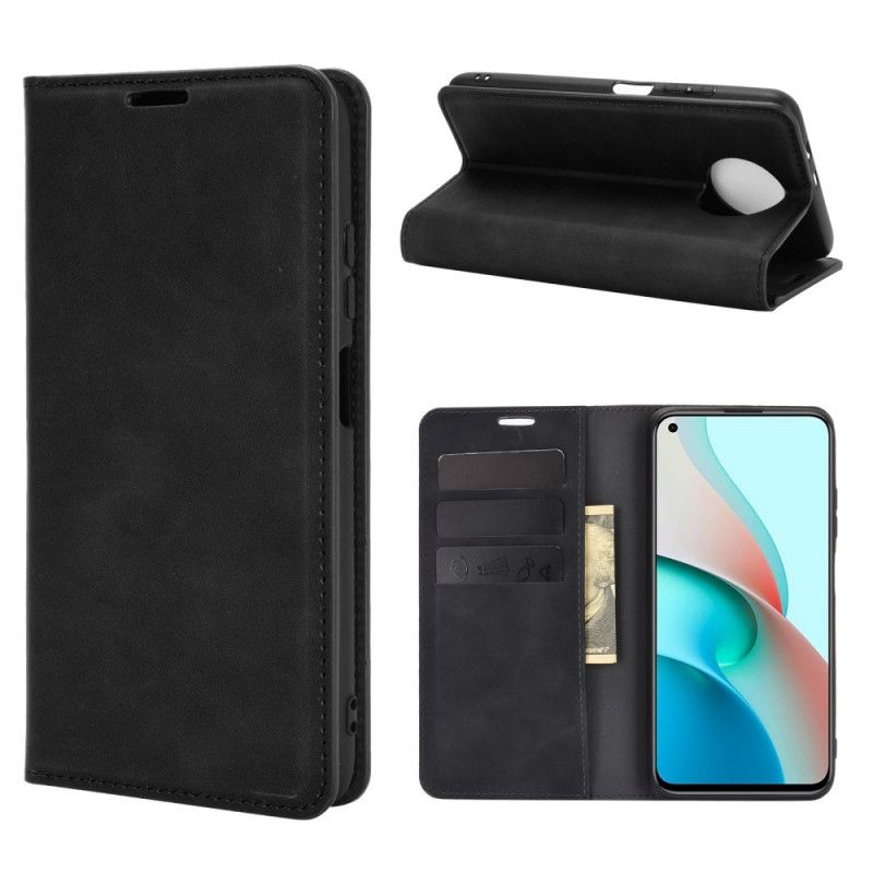 Flip Case Xiaomi Redmi Note 9 5G / Note 9T 5G Schwarz Hautberührung