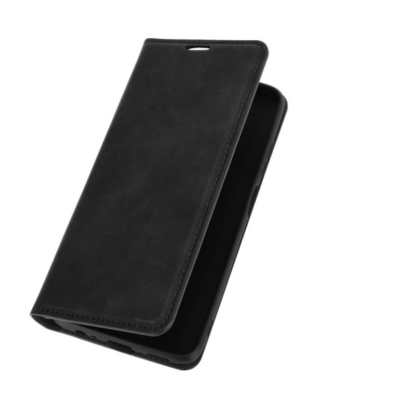 Flip Case Xiaomi Redmi Note 9 5G / Note 9T 5G Schwarz Hautberührung